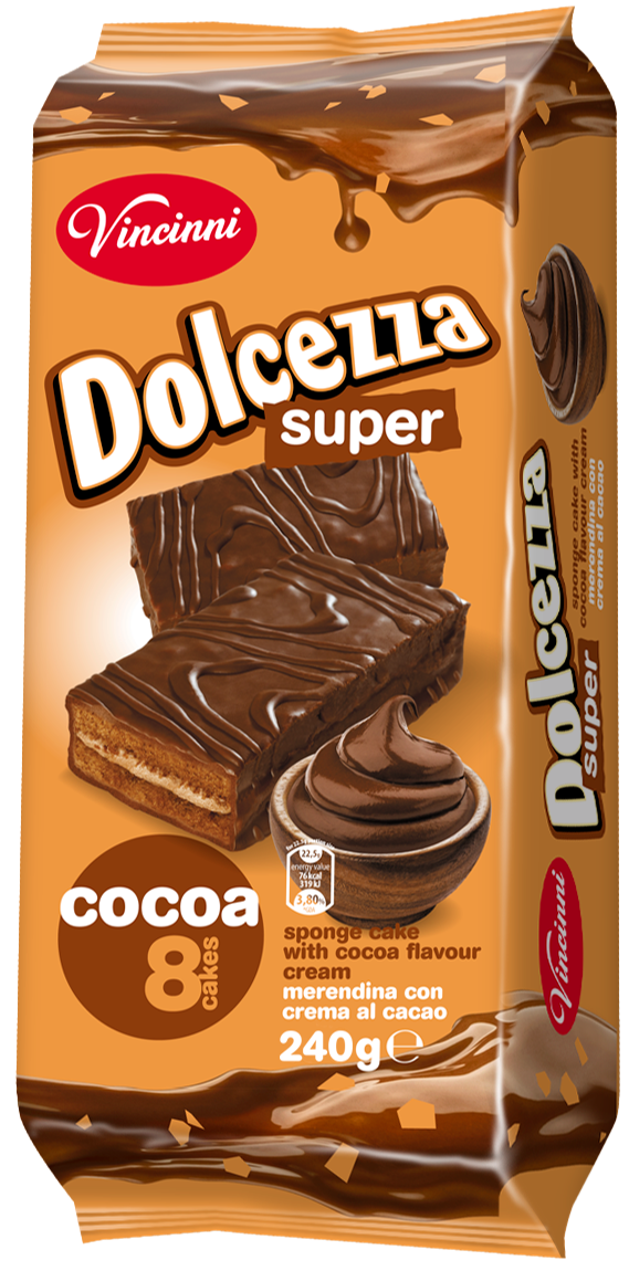 VINCINNI SUPER DOLCEZZA CAKE BARS 240G